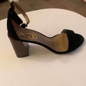 Sam Edelman suede black and brown heel
